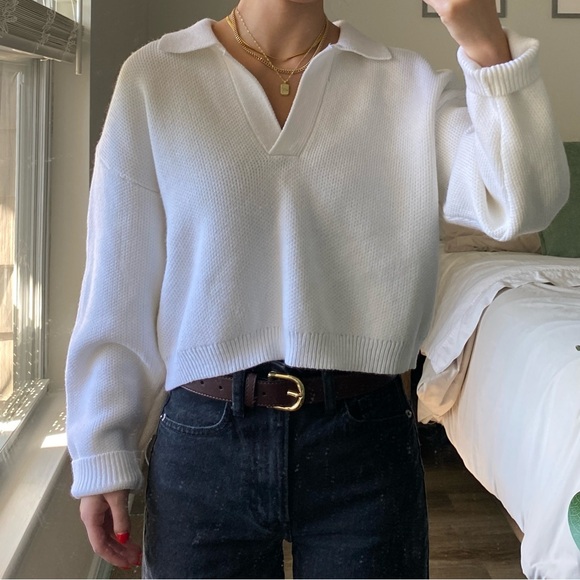 Cotton On Textured Polo Collar Sweater - Picture 1 of 7